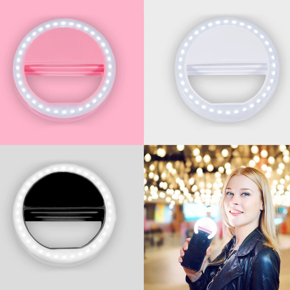 10PCS Practical and Portable Selfie Flash LED Phone Camera Ring Light For Apple Iphone Samsung HTC
10PCS Practical and Portable Selfie Flash LED Phone Camera Ring Light For Apple Iphone Samsung HTC