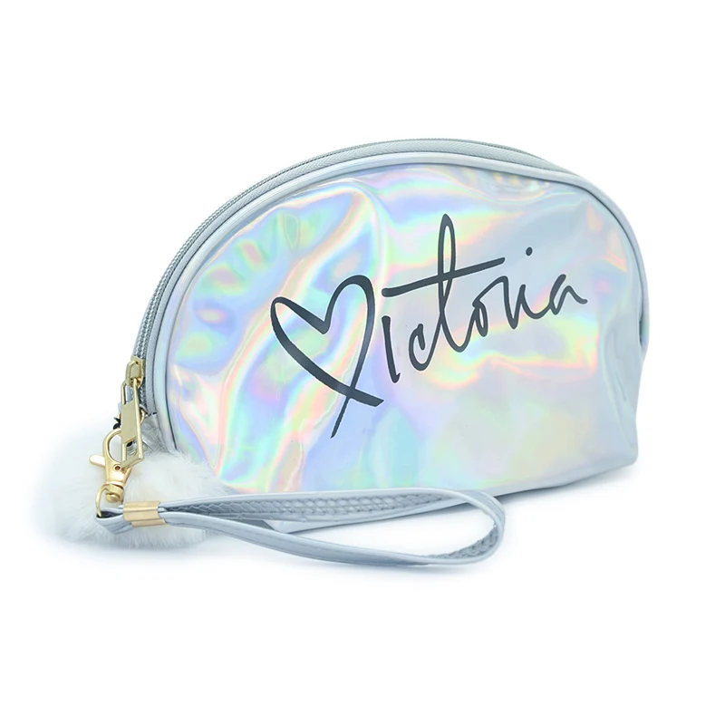 

1 Pcs Women Portable Cosmetic Bag Holographic Hairball Makeup Bags Storage Travel Bag WF 668