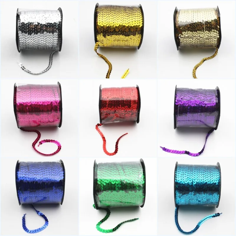 10yard/lot 6mm MulitColor Silver Based PVC Loose Sequin Chain Sew on Trims Line Paillette for Bag Cloth Crafts DIY Accessories
10yard/lot 6mm MulitColor Silver Based PVC Loose Sequin Chain Sew on Trims Line Paillette for Bag Cloth Crafts DIY Accessories