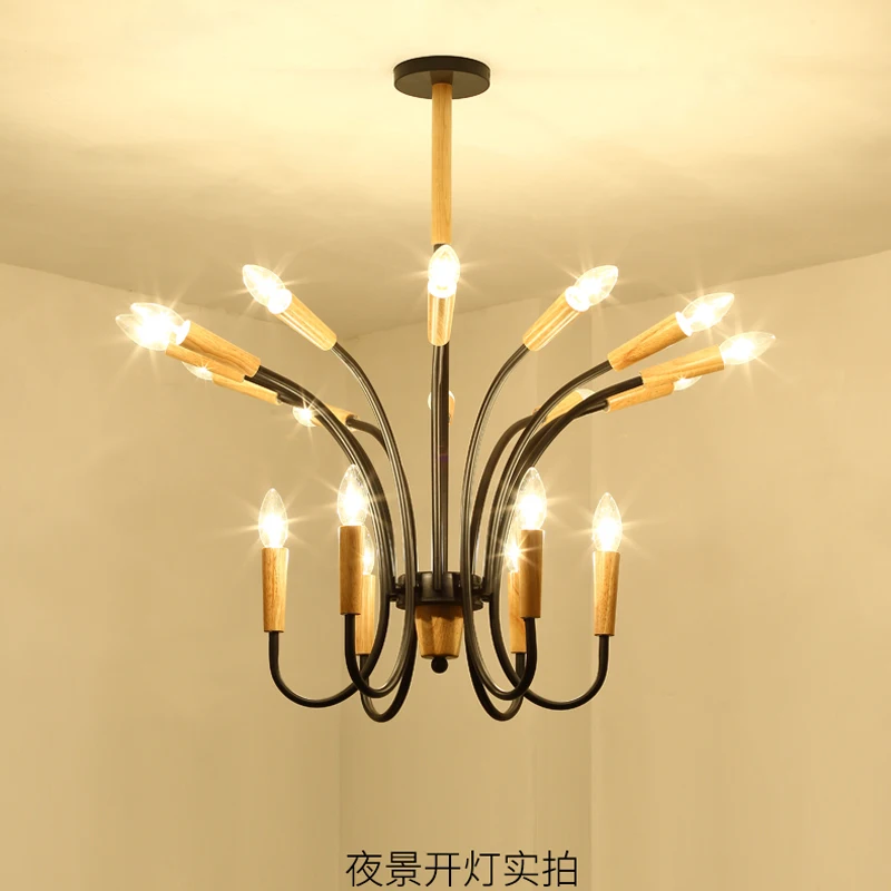 wooden chandelier lighting dining room black E27 AC 90-260V modern chandeliers for bedrooms
wooden chandelier lighting dining room black E27 AC 90-260V modern chandeliers for bedrooms