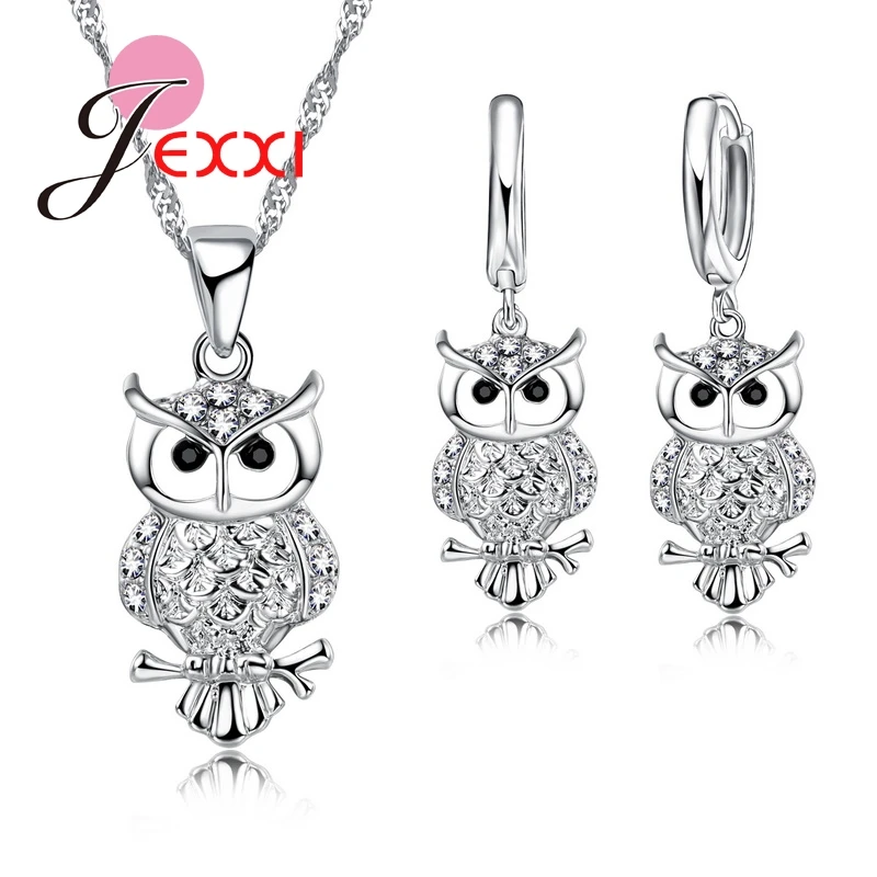 Owl Pretty Shape 925 Sterling Silver Fashion Jewelry Set With AAA+ Cubic Zirconia Women Necklace & Earrings & Pendant
Owl Pretty Shape 925 Sterling Silver Fashion Jewelry Set With AAA+ Cubic Zirconia Women Necklace & Earrings & Pendant