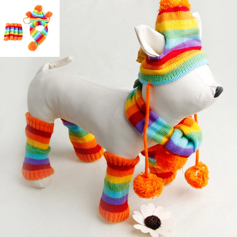 Autumn Winter Pet Products Dog Clothes Stripe Knitted Hat Scarf Dog Coats Warm Puppy Dog Clothes Clothes For Dog 4 Size 05
Autumn Winter Pet Products Dog Clothes Stripe Knitted Hat Scarf Dog Coats Warm Puppy Dog Clothes Clothes For Dog 4 Size 05