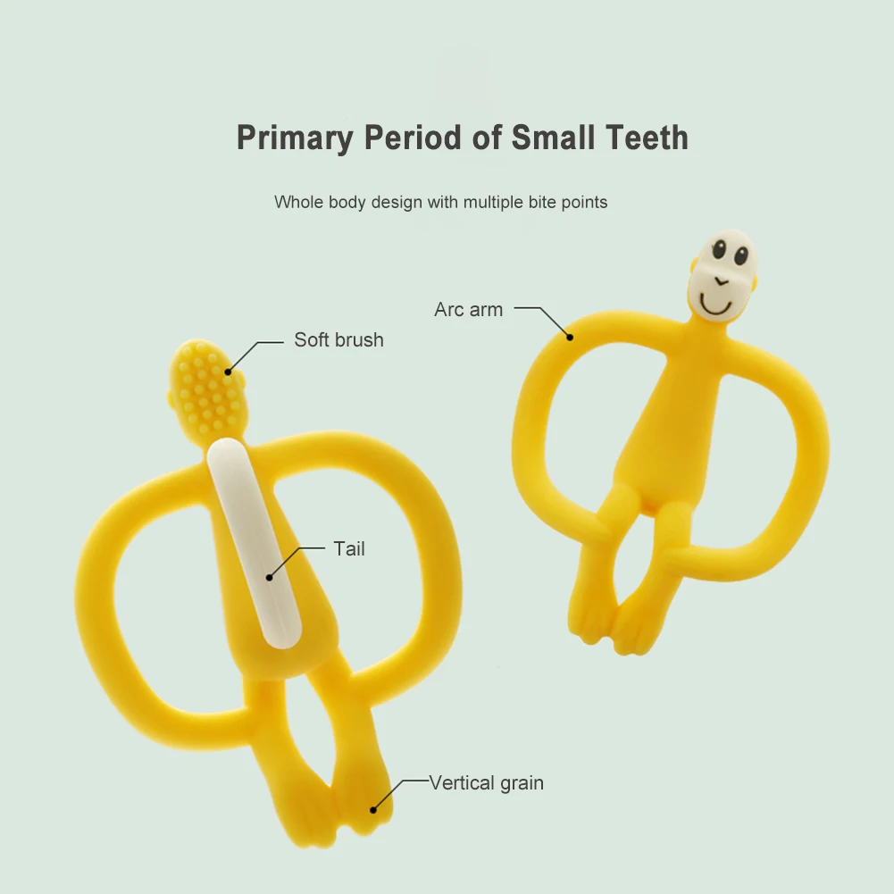 Kids Baby Teether 3D Monkey Soft Cartoon Food Grade Silicone Toddler Molar Teeth Pain Relief Tool Baby Chewing Train Shower Gift
Kids Baby Teether 3D Monkey Soft Cartoon Food Grade Silicone Toddler Molar Teeth Pain Relief Tool Baby Chewing Train Shower Gift