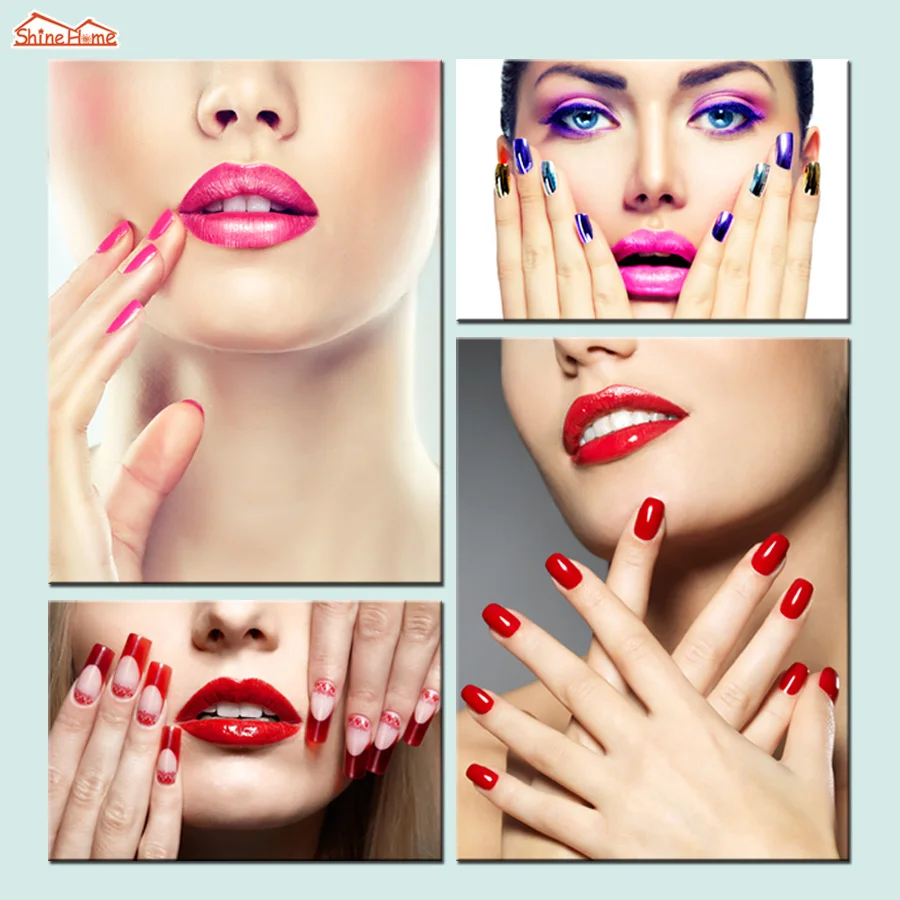 ShineHome-4pcs Wall Art Canvas Printing Paintings Makeup Nail Spa Body Salon Massage Artwork Modular Pictures Posters and Prints
ShineHome-4pcs Wall Art Canvas Printing Paintings Makeup Nail Spa Body Salon Massage Artwork Modular Pictures Posters and Prints