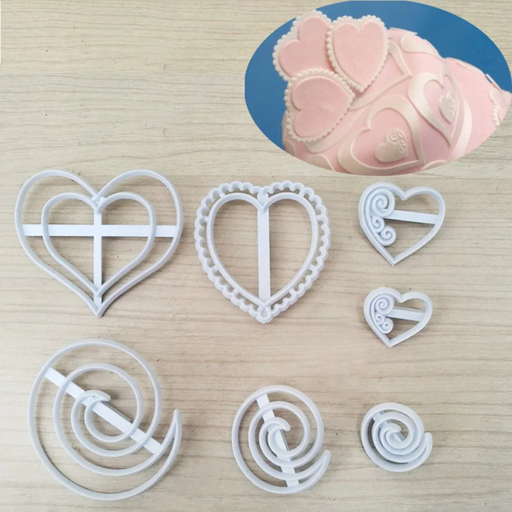New 7Pcs/Set Plastic Various Lace Heart Frame Cookie Cutter Cake Fondant Biscuit Mold Cutters Cake Decorating Tools Baking Mold
New 7Pcs/Set Plastic Various Lace Heart Frame Cookie Cutter Cake Fondant Biscuit Mold Cutters Cake Decorating Tools Baking Mold