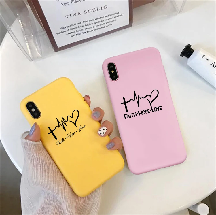 Blessed Love Hope Faith Crucifix Christian Cross Jesus Soft Silicone Candy Case Coque For iPhone 6 5S 8 8Plus X XS Max 7 7Plus
Blessed Love Hope Faith Crucifix Christian Cross Jesus Soft Silicone Candy Case Coque For iPhone 6 5S 8 8Plus X XS Max 7 7Plus