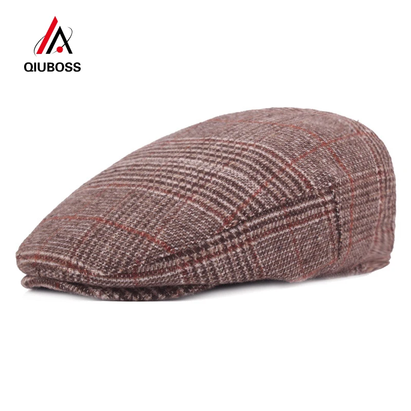 QIUBOSS Outdoor Golf Flat Beret Caps and Hats Autumn Winter Plaid Cotton Men Newsboy Caps Driving Cabbie Peaked Cap QB55
QIUBOSS Outdoor Golf Flat Beret Caps and Hats Autumn Winter Plaid Cotton Men Newsboy Caps Driving Cabbie Peaked Cap QB55