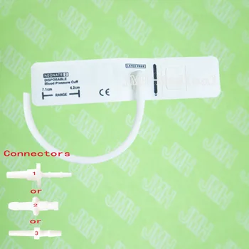 Disposable Neonate #2 single tube NIBP cuff of Non-wovens,suitable 4.2-7.1cm arm cricumference,without gasbag. 
Disposable Neonate #2 single tube NIBP cuff of Non-wovens,suitable 4.2-7.1cm arm cricumference,without gasbag.