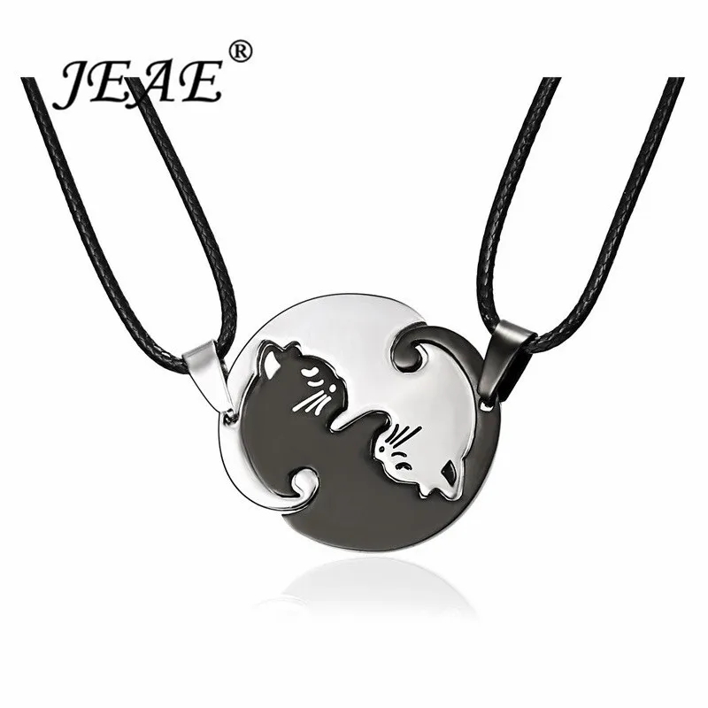 Stainless Steel Couples Necklace Animal Cat Pendant Necklace For Women Men Leather Chain Choker Femme Homme Collier 2019 Jewelry
Stainless Steel Couples Necklace Animal Cat Pendant Necklace For Women Men Leather Chain Choker Femme Homme Collier 2019 Jewelry