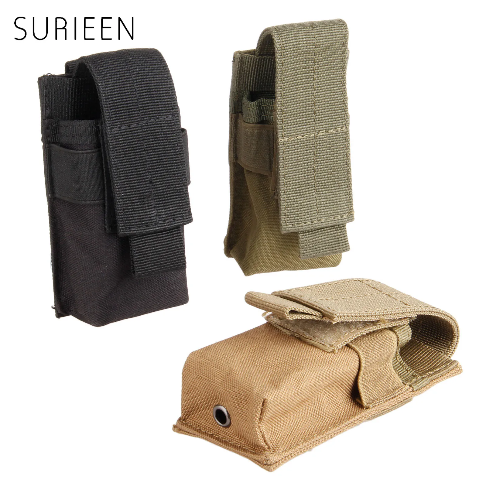 SURIEEN Mini Nylon Bag Tactical M5 Flashlight Bag MOLLE Clip Single Magazine Pouch Pistol Gun Holster for Hunting Vest Rucksack
SURIEEN Mini Nylon Bag Tactical M5 Flashlight Bag MOLLE Clip Single Magazine Pouch Pistol Gun Holster for Hunting Vest Rucksack