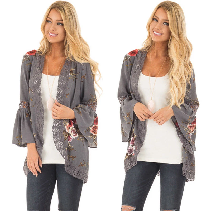 Women Vintage Floral Flower Blouse Floral Loose Shawl Kimono Cardigan Boho Chiffon Tops Jacket Blouse 4colors
Women Vintage Floral Flower Blouse Floral Loose Shawl Kimono Cardigan Boho Chiffon Tops Jacket Blouse 4colors