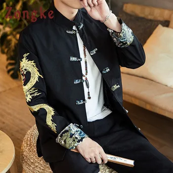 Zongke Chinese Style Dragon Embroidery Jacket Men Fashions Hip Hop Streetwear Bomber Jacket Men Coat Men Jacket Coat 5XL 2019
Zongke Chinese Style Dragon Embroidery Jacket Men Fashions Hip Hop Streetwear Bomber Jacket Men Coat Men Jacket Coat 5XL 2019
