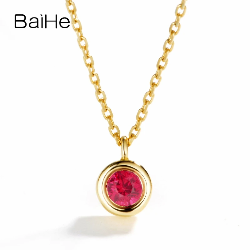 BAIHE, 18K, желтое золото, 0,14 карат, Круглые, натуральный рубин, помолвка, ювелирные украшения, повседневные, простые, рубиновые, Круглые, Pandant ожерелья
BAIHE, 18K, желтое золото, 0,14 карат, Круглые, натуральный рубин, помолвка, ювелирные украшения, повседневные, простые, рубиновые, Круглые, Pandant ожерелья