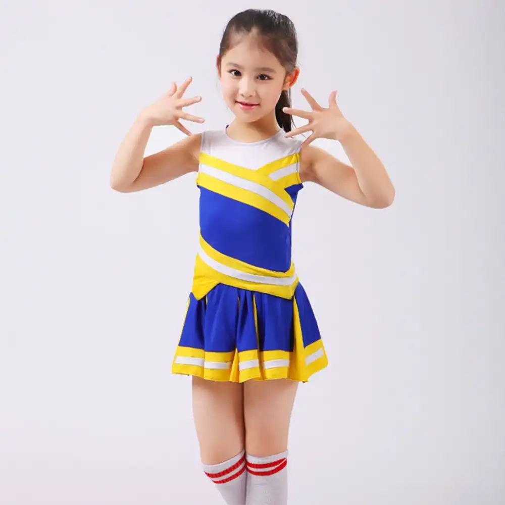 Children Cheerleading Costume Students Aerobics Cheerleader Clothing Kids Cheerleader Costume No Pom Pom Dropshipping Children Cheerleading Costume Students Aerobics Cheerleader Clothing Kids Cheerleader Costume No Pom Pom Dropshipping