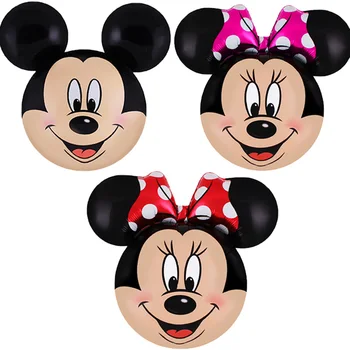 

30pcs Large Mickey Minnie head foil balloons baby shower girl boy lovely toys helium globos birthday party decorations kids gift