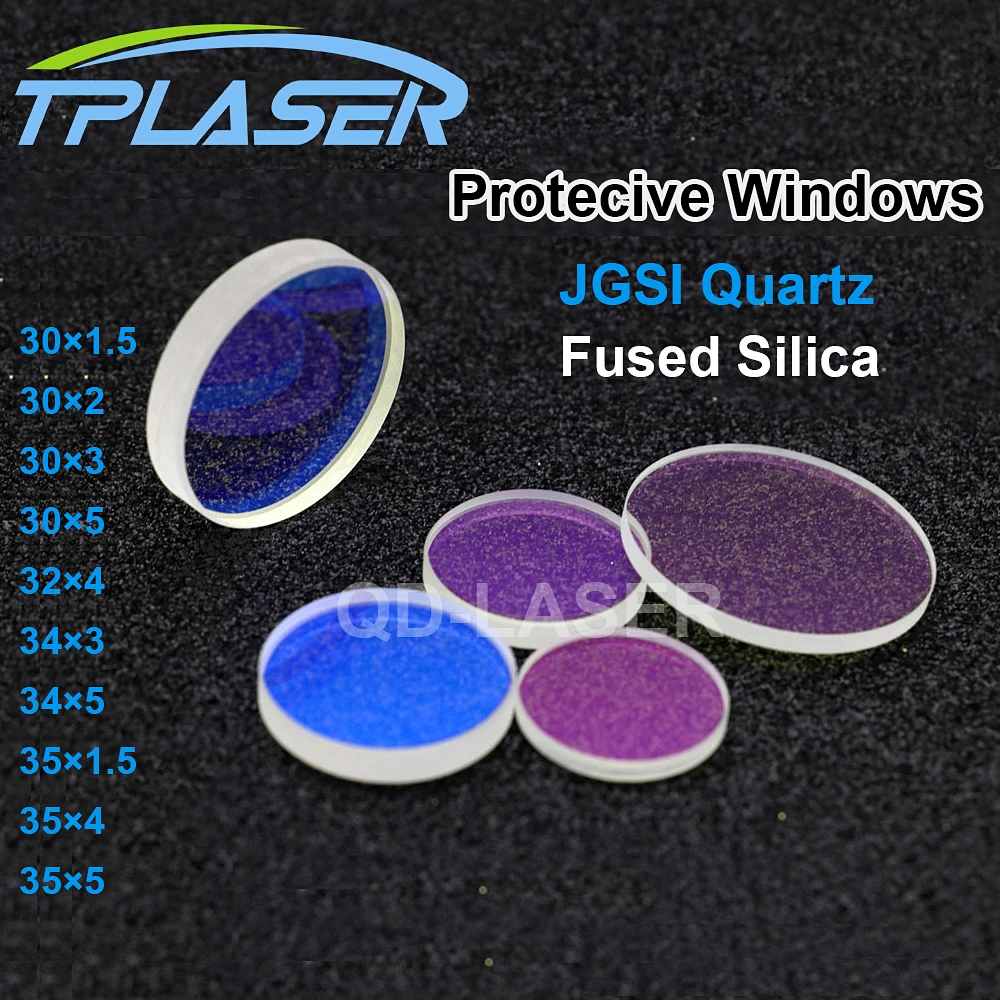 Fiber Laser Protective Windows Quartz Fused Silica Dia.30 32 34 35mm for Fiber Laser Machine
Fiber Laser Protective Windows Quartz Fused Silica Dia.30 32 34 35mm for Fiber Laser Machine