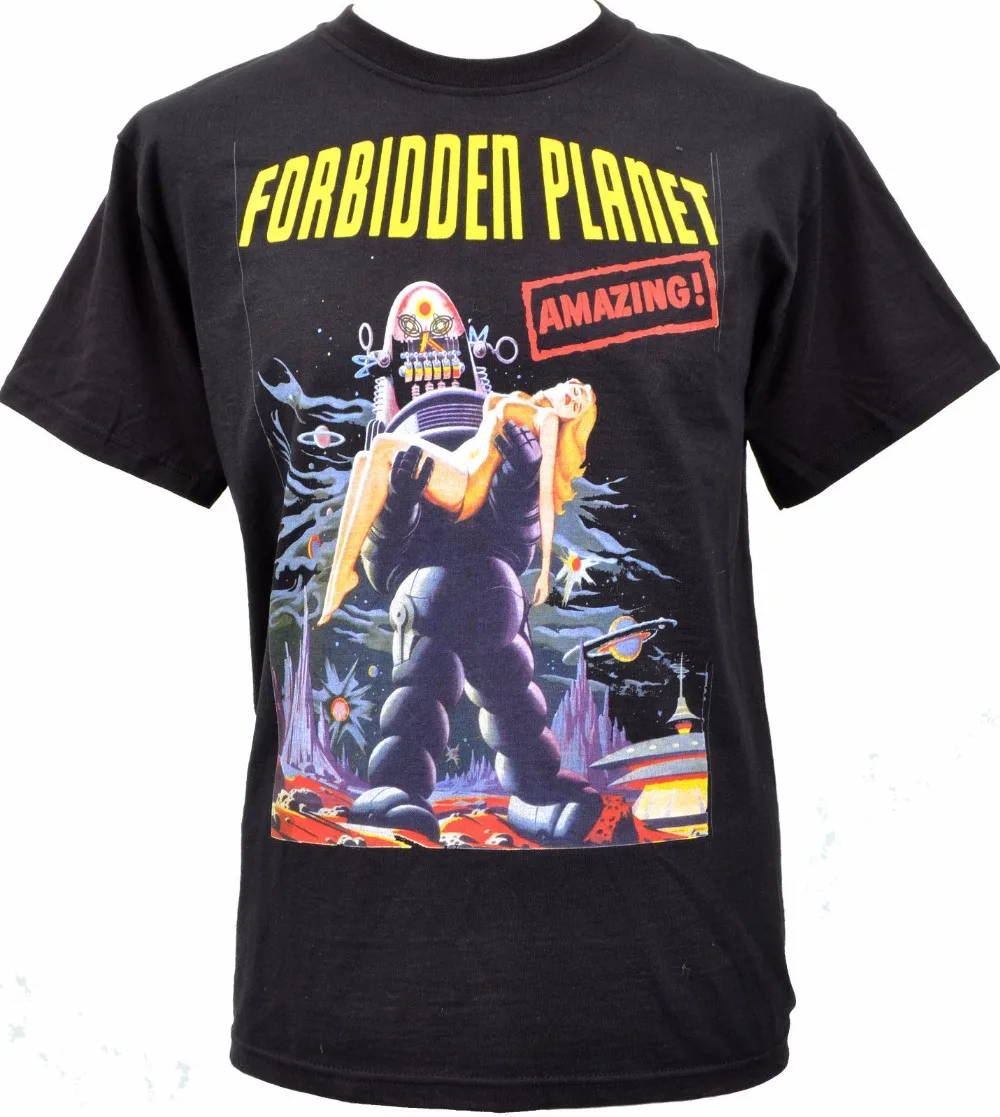 Mens Black T Shirt Forbidden Planet Robby Robot Anne Francis Sci Fi Alien S 3Xl 100% Cotton Straight O Neck Short Sleeve
Mens Black T Shirt Forbidden Planet Robby Robot Anne Francis Sci Fi Alien S 3Xl 100% Cotton Straight O Neck Short Sleeve