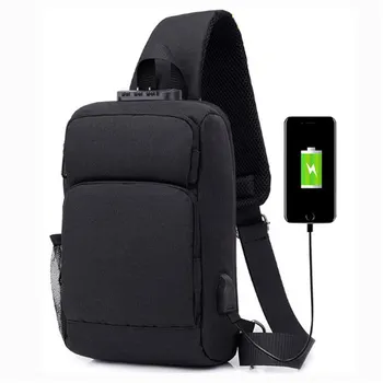 New nylon leisure USB Charging Chest Pack Men Casual Shoulder Bag Chest Bag Water Repellent Travel Messenger Bag Male Sling Bag
New nylon leisure USB Charging Chest Pack Men Casual Shoulder Bag Chest Bag Water Repellent Travel Messenger Bag Male Sling Bag