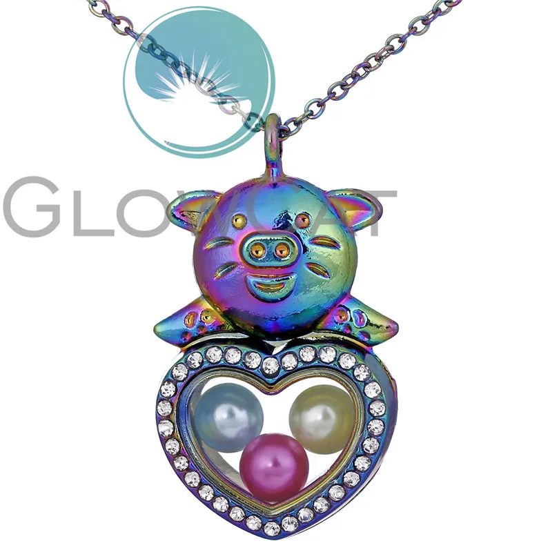2colors Rhinestone Heart Pig Living Memory Floating Locket Necklace 8mm Beads Pearl Cage Glass Photo Magnetic Pendant Necklace
2colors Rhinestone Heart Pig Living Memory Floating Locket Necklace 8mm Beads Pearl Cage Glass Photo Magnetic Pendant Necklace