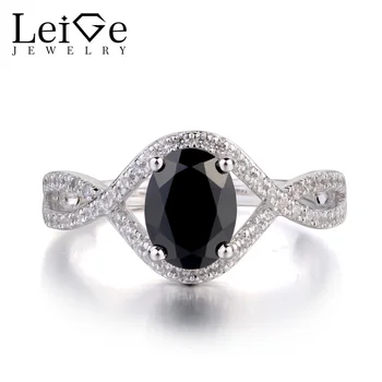Leige Jewelry Natural Black Spinel Ring Sterling Silver 925 Fine Jewelry Black Gemstone Rings For Women Oval Shaped Split Shank
Leige Jewelry Natural Black Spinel Ring Sterling Silver 925 Fine Jewelry Black Gemstone Rings For Women Oval Shaped Split Shank