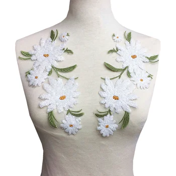 2pair Daisy Sequin Applique Beaded Embroidery Patch 3D Flower Patches For Clothing Parches Ropa Sewing Accessories AC1473
2pair Daisy Sequin Applique Beaded Embroidery Patch 3D Flower Patches For Clothing Parches Ropa Sewing Accessories AC1473