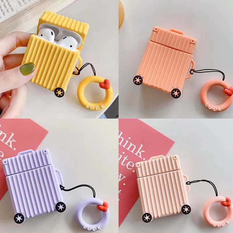 Cute Bluetooth Headset Silicone Case for Apple Airpods Luggage with Keychain Shockproof Cover for Airpods Protect Accessories
Cute Bluetooth Headset Silicone Case for Apple Airpods Luggage with Keychain Shockproof Cover for Airpods Protect Accessories