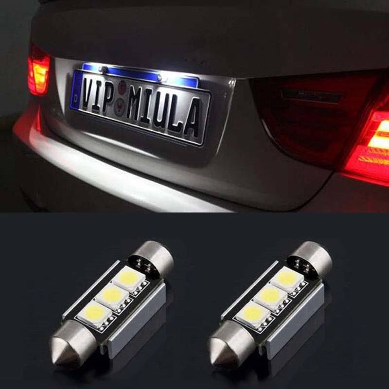 BOAOSI 2x Dome Festoon 5050SMD Error free Bright White LED License Plate Light For BMW E46 E90 E92 E39 E53 E60 E71 Mini Cooper
BOAOSI 2x Dome Festoon 5050SMD Error free Bright White LED License Plate Light For BMW E46 E90 E92 E39 E53 E60 E71 Mini Cooper