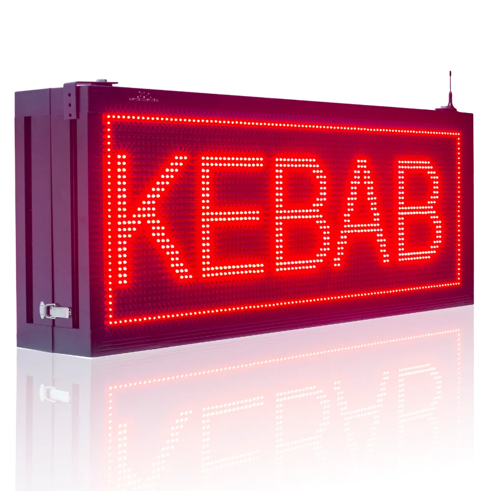 104*40cm P10 Outdoor double sided Red LED Display Board,Use waterproof LED module and WIFI Programmable scrolling messages sign
104*40cm P10 Outdoor double sided Red LED Display Board,Use waterproof LED module and WIFI Programmable scrolling messages sign