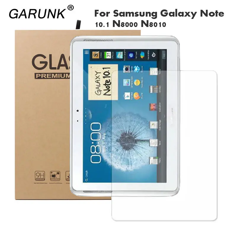 

Tempered Glass for Samsung Galaxy Note 10.1 N8000 N8010 N8005 N8020 N8110 N8113 N8013 Screen Protector Film+Retail Package Box
