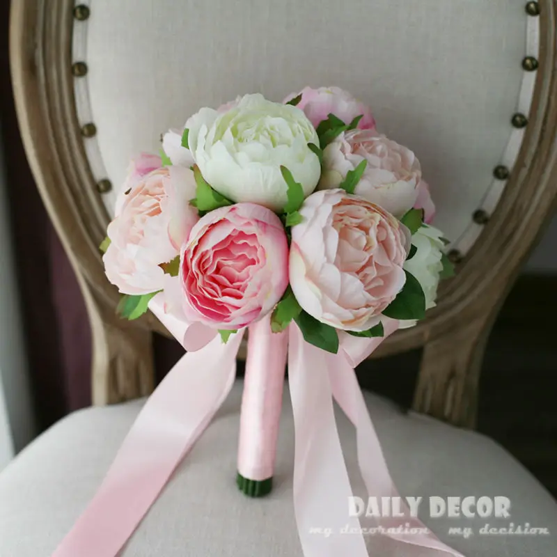 High simulation artificial pink peony flowers wedding bridal bouquet bride holding flower Bridesmaid bouquet ramo de boda novia
High simulation artificial pink peony flowers wedding bridal bouquet bride holding flower Bridesmaid bouquet ramo de boda novia