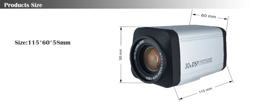 Box camera size