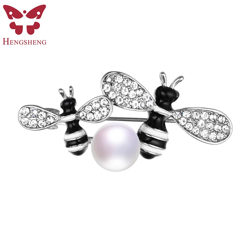 HENGSHENG Real Natural Pearl Bee Brooch For Women,Silver/Gold/Rose-Gold Zircon Brooch,Fashion Jewelry,Wedding/Party/Gift Box
HENGSHENG Real Natural Pearl Bee Brooch For Women,Silver/Gold/Rose-Gold Zircon Brooch,Fashion Jewelry,Wedding/Party/Gift Box