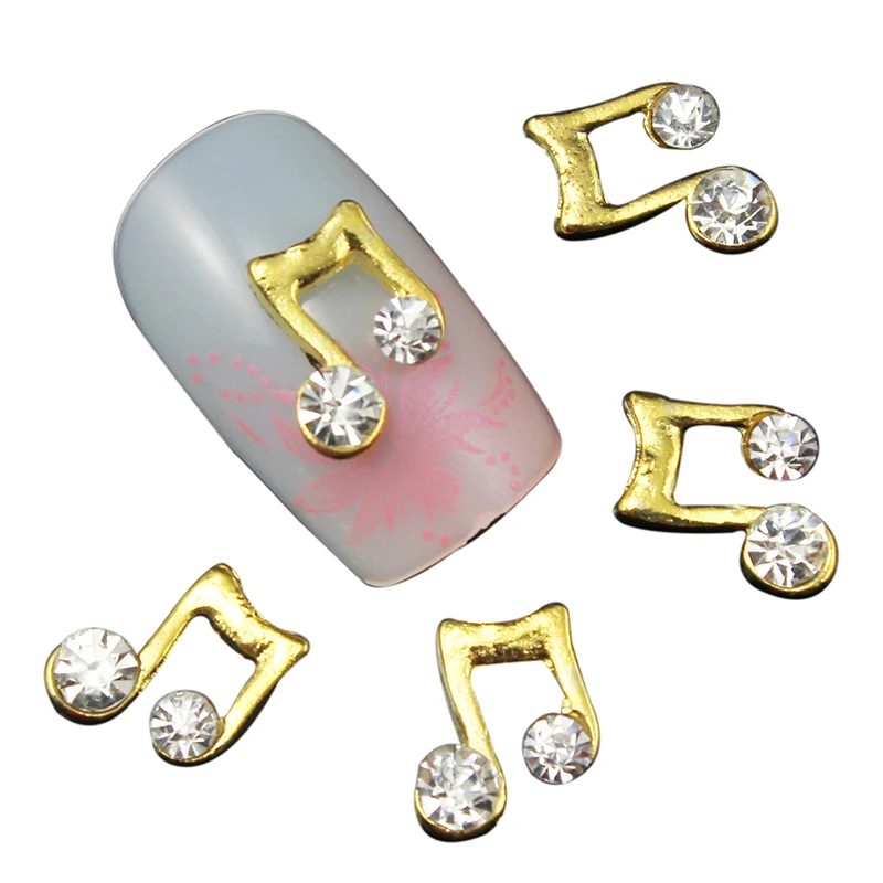 Blueness 10 Pcs Music Note Nail Studs Gold Alloy Glitter Rhinestones For Nails Gold Charms 3D Nail Art Decorations
Blueness 10 Pcs Music Note Nail Studs Gold Alloy Glitter Rhinestones For Nails Gold Charms 3D Nail Art Decorations