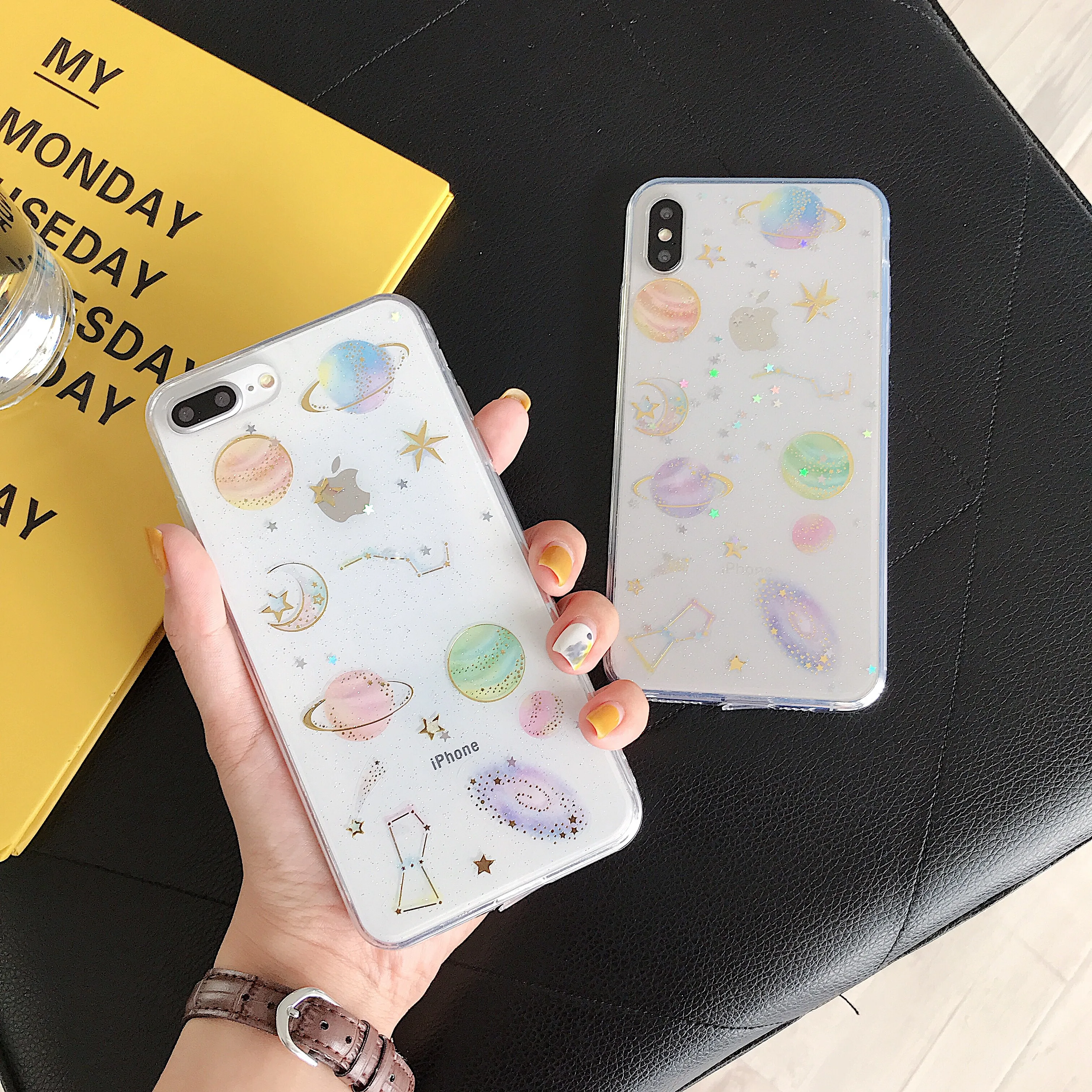 Luxury Glitter Cute Space Planet Phone Cases For iPhone X XR XS MAX 6 6S 7 8 Plus 8P Clear Transparent Soft Silicone Back Cover
Luxury Glitter Cute Space Planet Phone Cases For iPhone X XR XS MAX 6 6S 7 8 Plus 8P Clear Transparent Soft Silicone Back Cover
