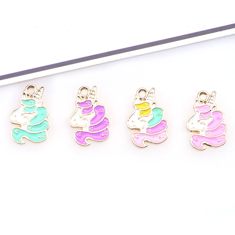 Cute Colorful Unicorn Enamel Alloy Charm for Jewelry Making Handmade Unicorn Golden Pendant Women Jewelry Gift for Girl 20pc/lot
Cute Colorful Unicorn Enamel Alloy Charm for Jewelry Making Handmade Unicorn Golden Pendant Women Jewelry Gift for Girl 20pc/lot
