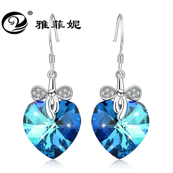 925 sterling silver jewelry Austria blue crystal heart pendant bowknot crystal earrings Amazon cross-border new product
925 sterling silver jewelry Austria blue crystal heart pendant bowknot crystal earrings Amazon cross-border new product