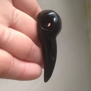 Natural energy obsidian stone carving crow skull pendant, the real healing, fate preventable
Natural energy obsidian stone carving crow skull pendant, the real healing, fate preventable