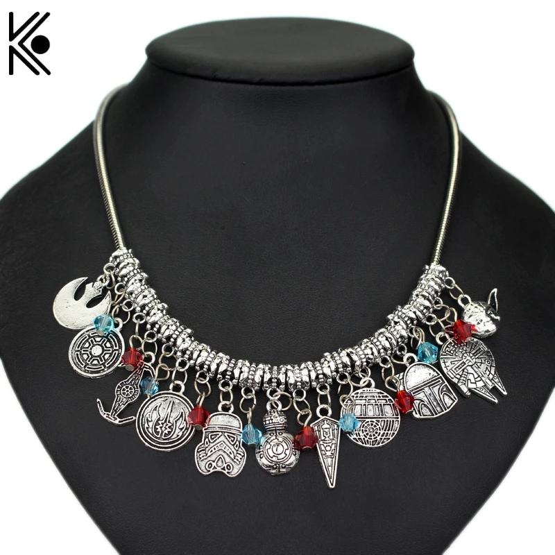 Star War choker necklace Jedi Knight Jedi Power Battles BB 8 Robot Spacecraft Darth Vader Helmet Logo pendants necklace women
Star War choker necklace Jedi Knight Jedi Power Battles BB 8 Robot Spacecraft Darth Vader Helmet Logo pendants necklace women
