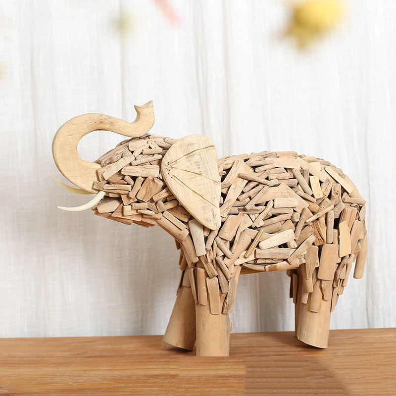 American rural creative gifts wooden elephant handicraft Southeast Asian style creative home soft decoration pieces
American rural creative gifts wooden elephant handicraft Southeast Asian style creative home soft decoration pieces