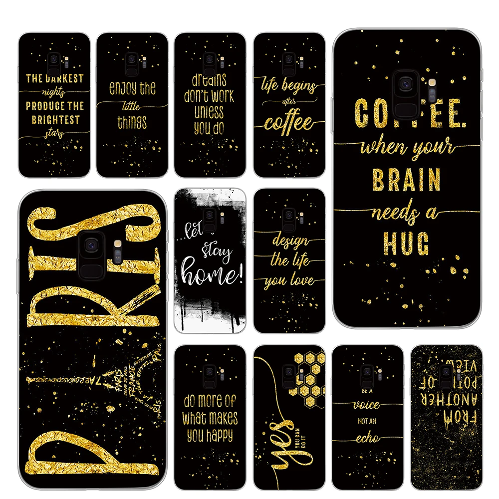 Text Art Gold Art Words Phone Case for Samsung Galaxy S10 S10E S8 Plus S6 S7 Edge S9 S10e Plus Cover
Text Art Gold Art Words Phone Case for Samsung Galaxy S10 S10E S8 Plus S6 S7 Edge S9 S10e Plus Cover