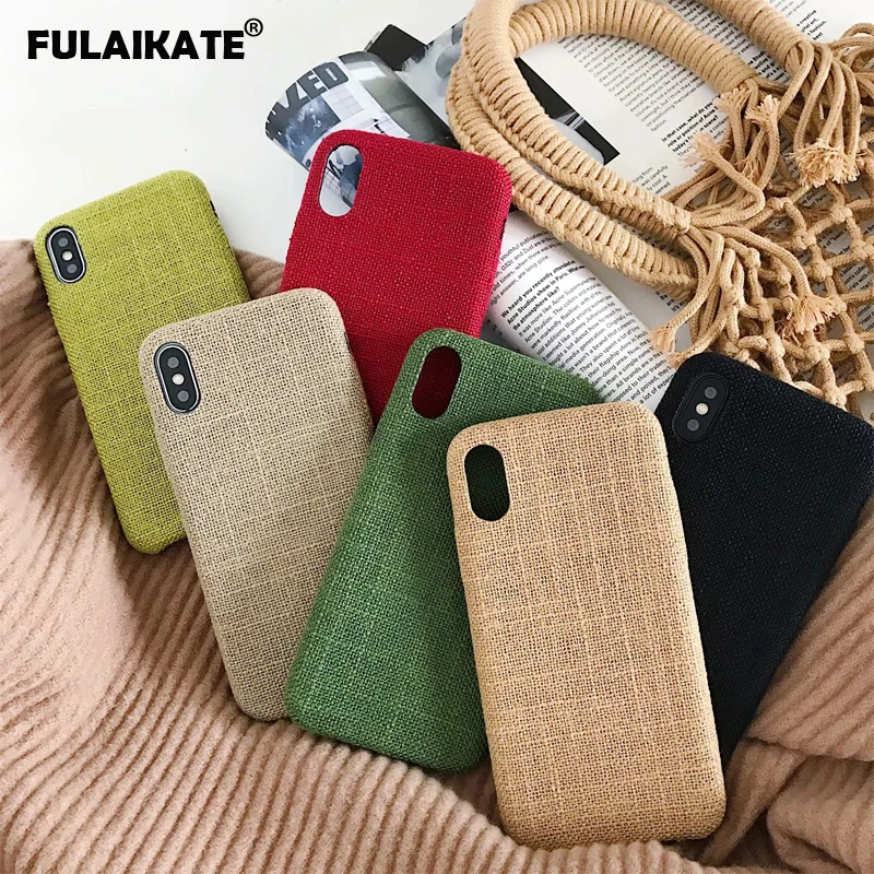 FULAIKATE Cloth Texture Soft case For iphone 7 Case For iphone 6 6s 7 8 plus X Xs max XR Thin Canvas Grid Pattern Phone Cases
FULAIKATE Cloth Texture Soft case For iphone 7 Case For iphone 6 6s 7 8 plus X Xs max XR Thin Canvas Grid Pattern Phone Cases