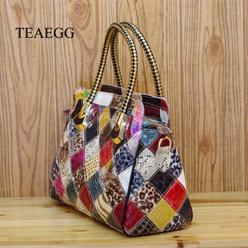TEAEGG Women Cow Leather Colorful stitching bag Female Real Genuine Leather Messenger bag Lady Handbag
TEAEGG Women Cow Leather Colorful stitching bag Female Real Genuine Leather Messenger bag Lady Handbag