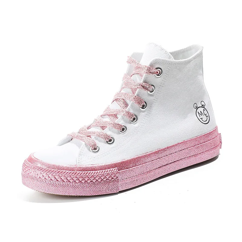 Fashion Smiley face drew high cut good quality women sneakers Shiny sole high top women shoes flats casual walking shoes
Fashion Smiley face drew high cut good quality women sneakers Shiny sole high top women shoes flats casual walking shoes