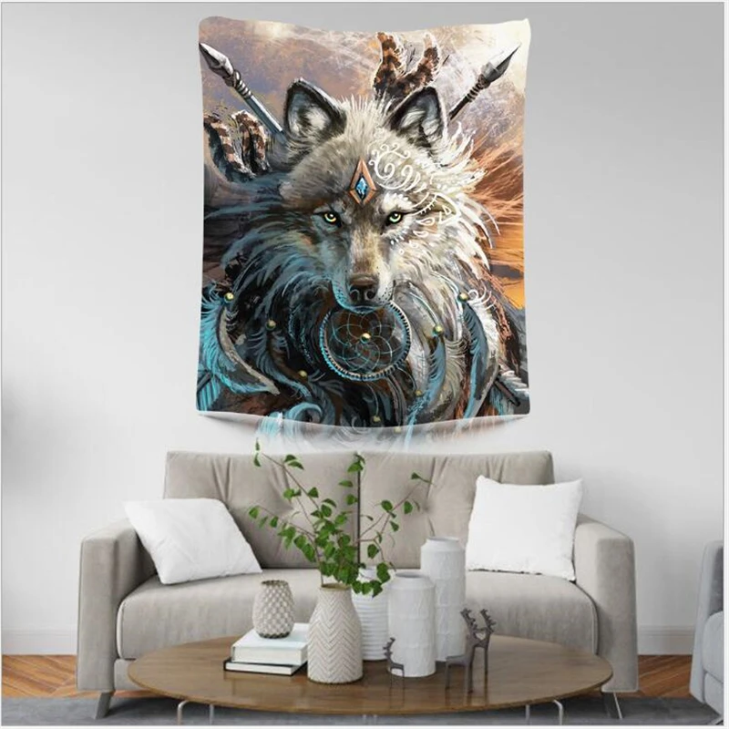 AOVOLL 2019 Hot Tapestry Wall Hanging Wall Decoration Beach Towel Beach Mandala Wall Cloth Wolf Warrior And Flowers
AOVOLL 2019 Hot Tapestry Wall Hanging Wall Decoration Beach Towel Beach Mandala Wall Cloth Wolf Warrior And Flowers