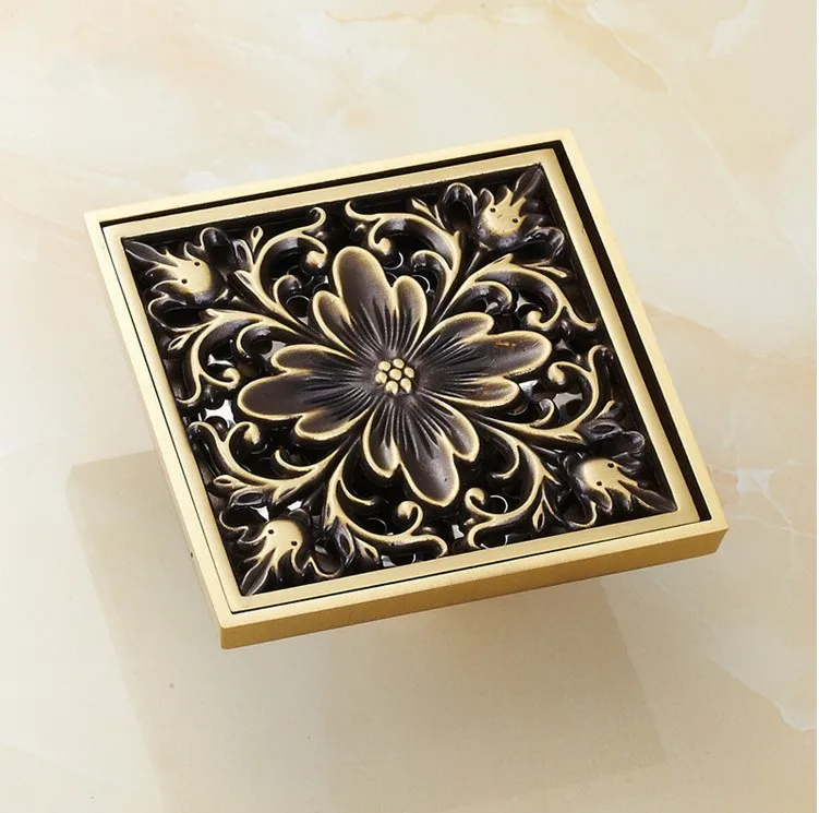 10*10cm Antique Bronze finish Bathroom Art Flower Carved Shower Floor Drain/anti-odor shower drain strainer/Cover Waste Drainer
10*10cm Antique Bronze finish Bathroom Art Flower Carved Shower Floor Drain/anti-odor shower drain strainer/Cover Waste Drainer