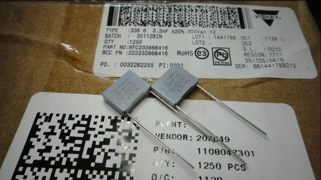 2019 hot sale 20PCS/50PCS VISHAY 0.0033uf/300vAC 3.3nf 3300pf 332 new MKPY2 film capacitor 10mm free shipping
2019 hot sale 20PCS/50PCS VISHAY 0.0033uf/300vAC 3.3nf 3300pf 332 new MKPY2 film capacitor 10mm free shipping