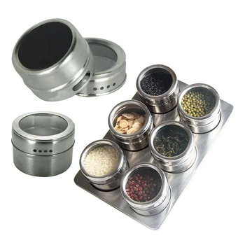 New 7in1 Magnetic Spice Jar Set Rack Holder Seasonings Containers Condiments Storage Silver
New 7in1 Magnetic Spice Jar Set Rack Holder Seasonings Containers Condiments Storage Silver