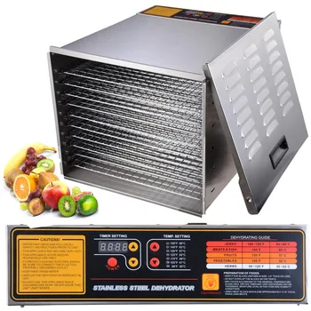 10 Trays 1200W Stainless Steel Commercial Food Dehydrator fruit dryer drying oven
10 Trays 1200W Stainless Steel Commercial Food Dehydrator fruit dryer drying oven