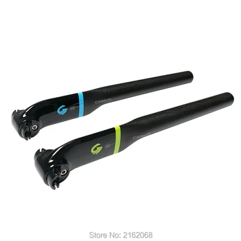New ASIACOM Road&Mountain bike matt+gloss 3K full carbon fibre bicycle seatpost 5&20 degree 27.2/30.8/31.6*350/400mm Free ship