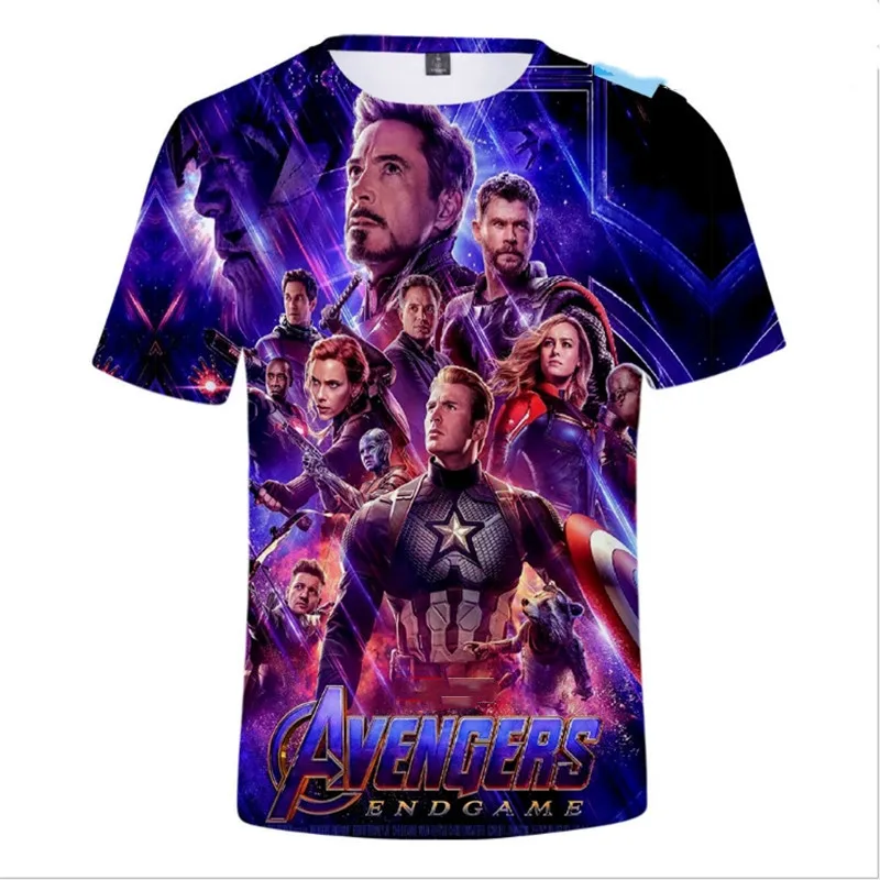 2019 New Avengers Endgame Boys t shirt 3D print t-shirts Short Sleeve Girls Tshirt Tops Tee children clothing Kids clothes 3-12Y
2019 New Avengers Endgame Boys t shirt 3D print t-shirts Short Sleeve Girls Tshirt Tops Tee children clothing Kids clothes 3-12Y